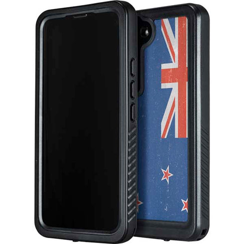 New Zealand Flag Distressed Galaxy S23 Plus Waterproof Case